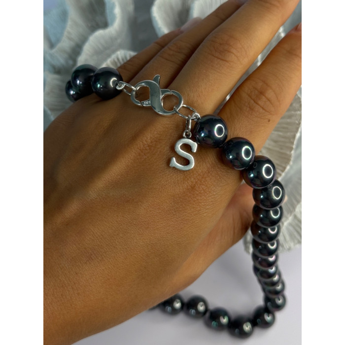 Aesthetic 925 Sterling Silver South Sea Shell Pearls Necklace Length 18 Inch