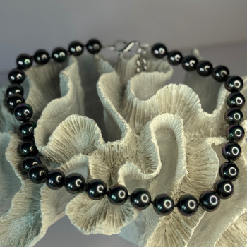 Aesthetic 925 Sterling Silver South Sea Shell Pearls Necklace Length 18 Inch