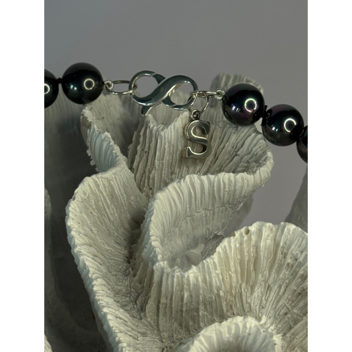 Aesthetic 925 Sterling Silver South Sea Shell Pearls Necklace Length 18 Inch