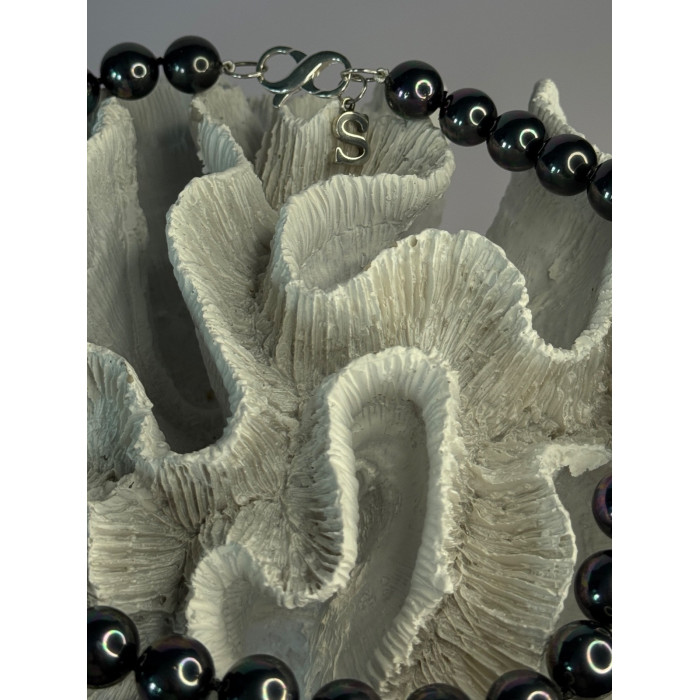 Aesthetic 925 Sterling Silver South Sea Shell Pearls Necklace Length 18 Inch