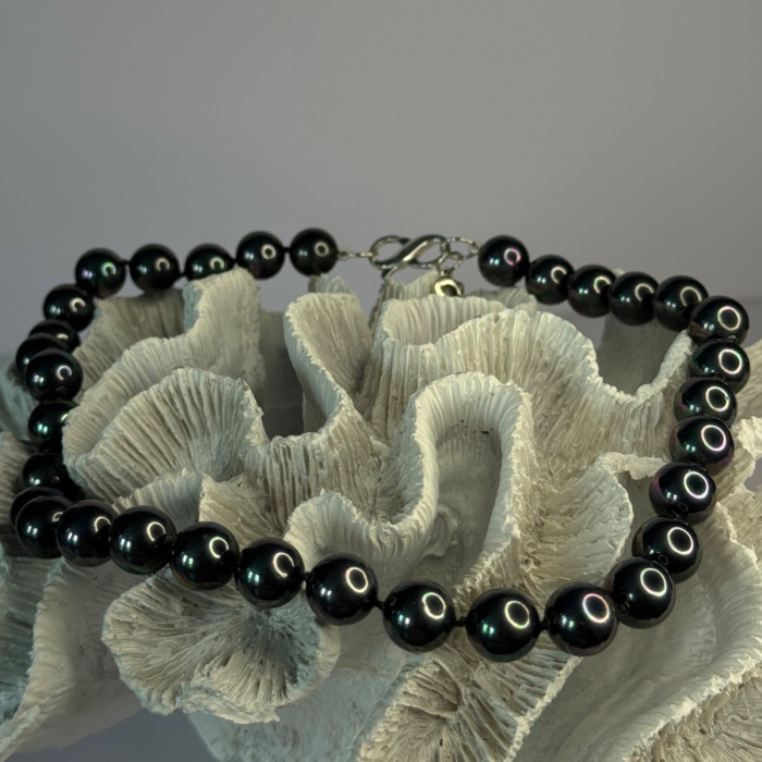 Aesthetic 925 Sterling Silver South Sea Shell Pearls Necklace Length 18 Inch
