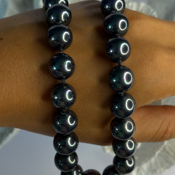 Aesthetic 925 Sterling Silver South Sea Shell Pearls Necklace Length 18 Inch