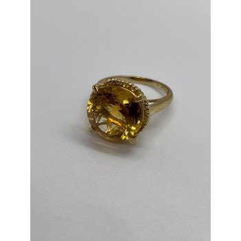 10K YELLOW GOLD RING CITRINE  SIZE 6