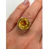 10K YELLOW GOLD RING CITRINE  SIZE 6