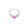 925 Sterling Silver Pink Spinel & CZ Ring Size 7