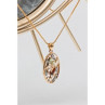 925 Sterling Silver Gold Plated Multi Gemstones Chain With Pendant
