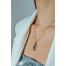 925 Sterling Silver Gold Plated Multi Gemstones Chain With Pendant