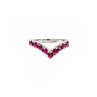 925 Sterling Silver Pink Topaz Ring Size 8