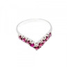 925 Sterling Silver Pink Topaz Ring Size 8