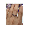 925 Sterling Silver Pink Topaz Ring Size 8