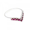 925 Sterling Silver Pink Topaz Ring Size 8