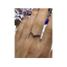 925 Sterling Silver Pink Topaz Ring Size 8