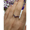925 Sterling Silver Pink Topaz Ring Size 8