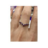 925 Sterling Silver Pink Topaz Ring Size 8