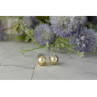 14K YELLOW GOLD PEARL & DIAMONDS EARRINGS