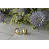 14K YELLOW GOLD PEARL & DIAMONDS EARRINGS
