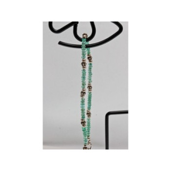 925 Sterling Silver Green Jade Necklace