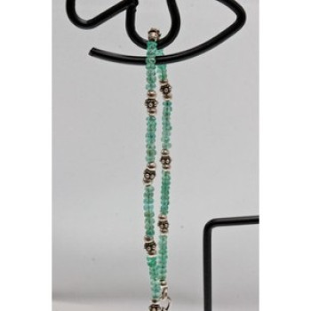 925 Sterling Silver Green Jade Necklace