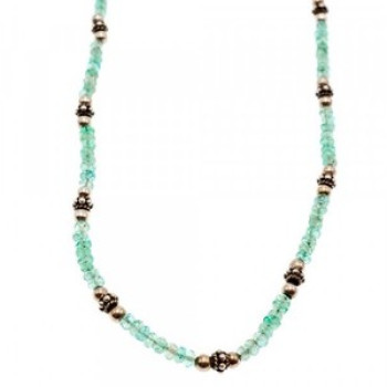 925 Sterling Silver Green Jade Necklace