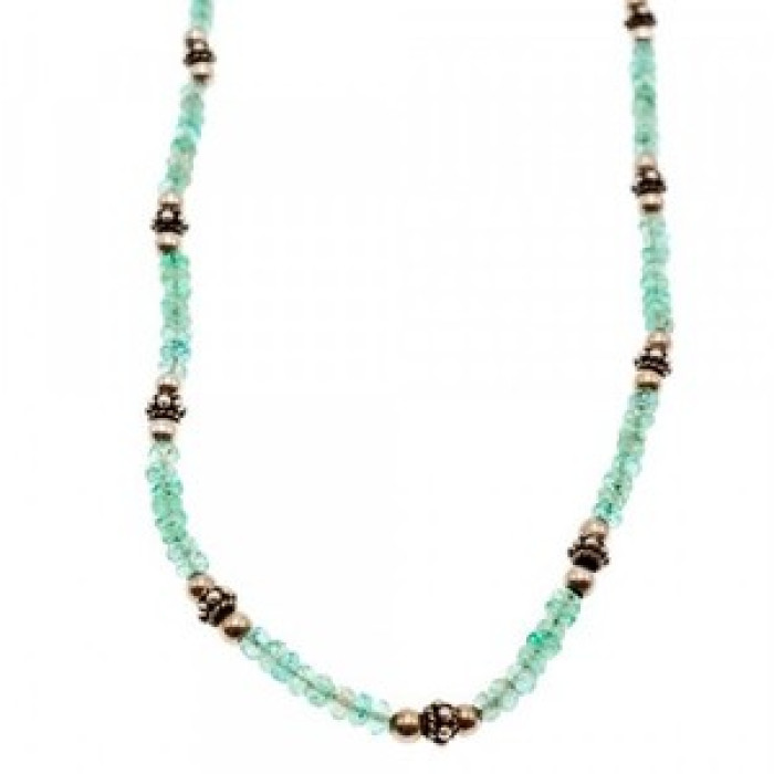 925 Sterling Silver Green Jade Necklace