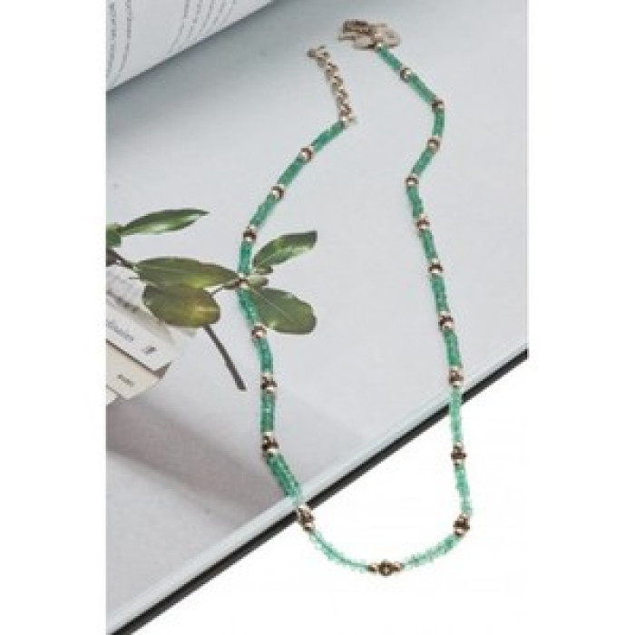 925 Sterling Silver Green Jade Necklace