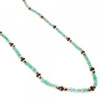 925 Sterling Silver Green Jade Necklace