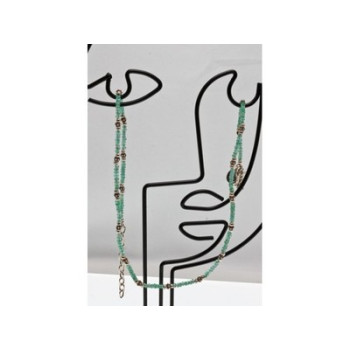 925 Sterling Silver Green Jade Necklace