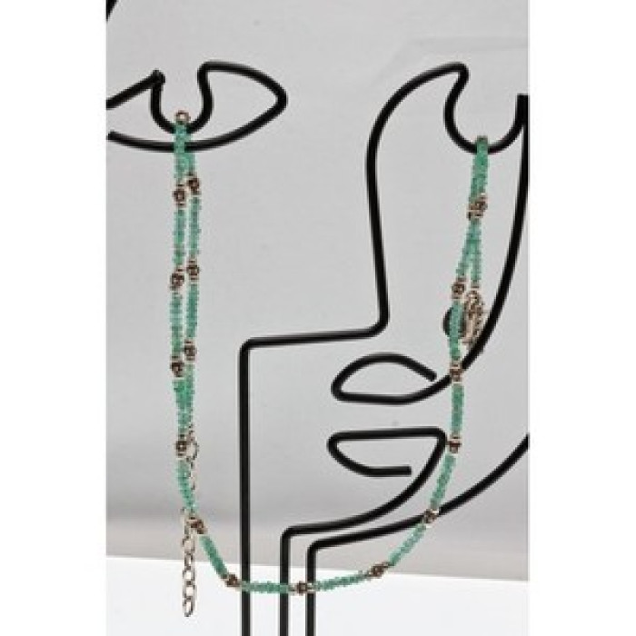 925 Sterling Silver Green Jade Necklace