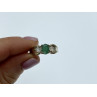 925 Sterling Silver Emerald & White Spinel Ring Size 10