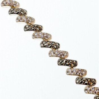925 Sterling Silver CZ & Marcasites Bracelet