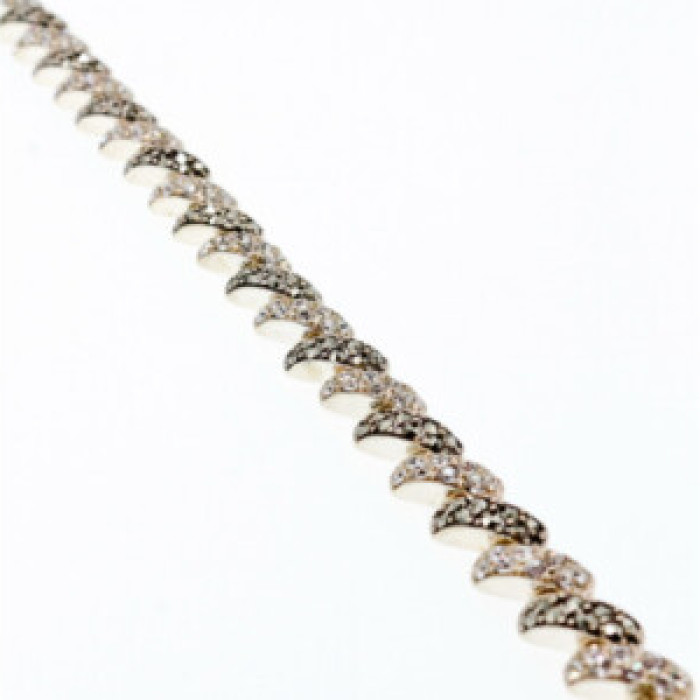 925 Sterling Silver CZ & Marcasites Bracelet