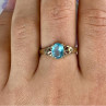 925 Sterling Silver Blue Topaz Ring Size 10