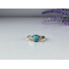 925 Sterling Silver Blue Topaz Ring Size 10