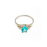 925 Sterling Silver Blue Topaz Ring Size 10