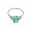 925 Sterling Silver Blue Topaz Ring Size 10