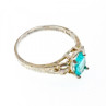 925 Sterling Silver Blue Topaz Ring Size 10