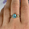 925 Sterling Silver Blue Topaz Ring Size 10