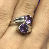925 Sterling Silver Amethyst Ring Size 6.5