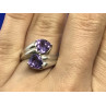 925 Sterling Silver Amethyst Ring Size 6.5