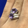 925 Sterling Silver Amethyst Ring Size 6.5