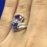 925 Sterling Silver Amethyst Ring Size 6.5