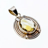 925 Sterling Silver Citrine Pendant
