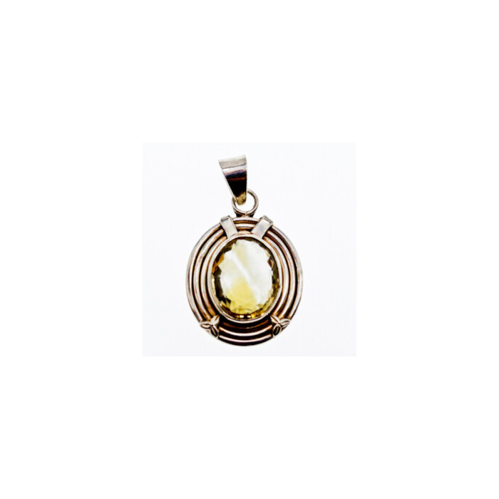 925 Sterling Silver Citrine Pendant