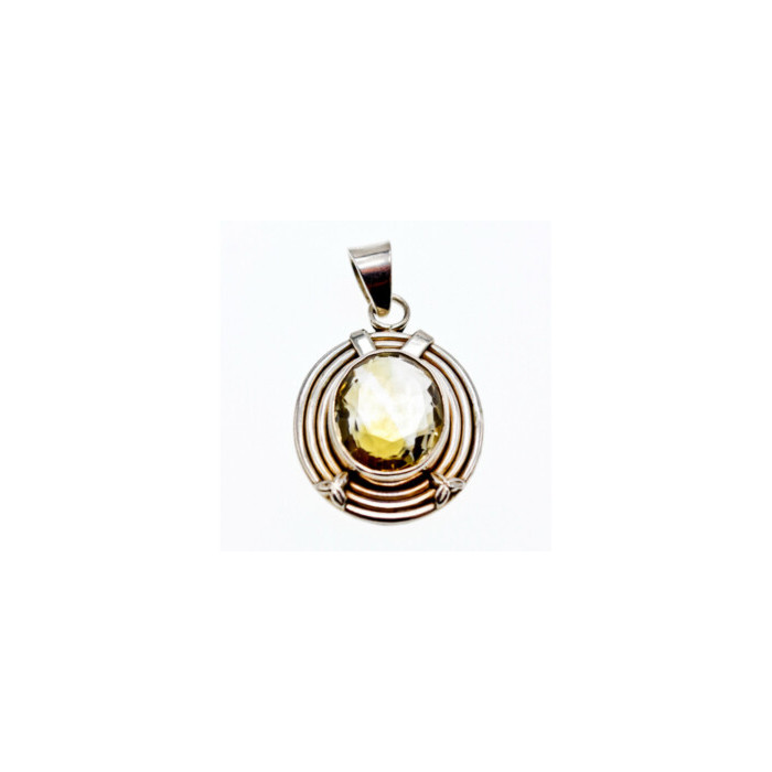 925 Sterling Silver Citrine Pendant