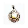 925 Sterling Silver Citrine Pendant