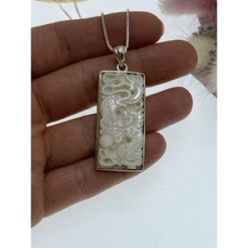 925 Sterling Silver Ivory Chain With Pendant