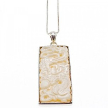 925 Sterling Silver Ivory Chain With Pendant