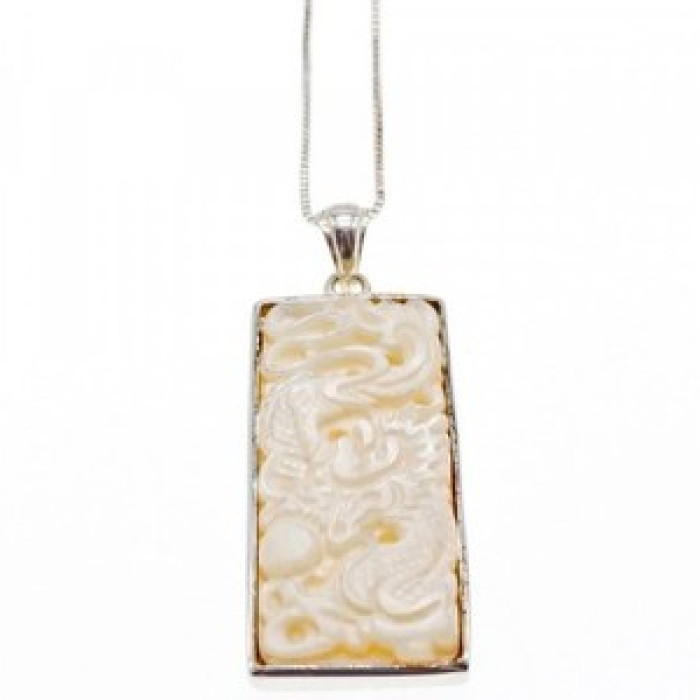 925 Sterling Silver Ivory Chain With Pendant