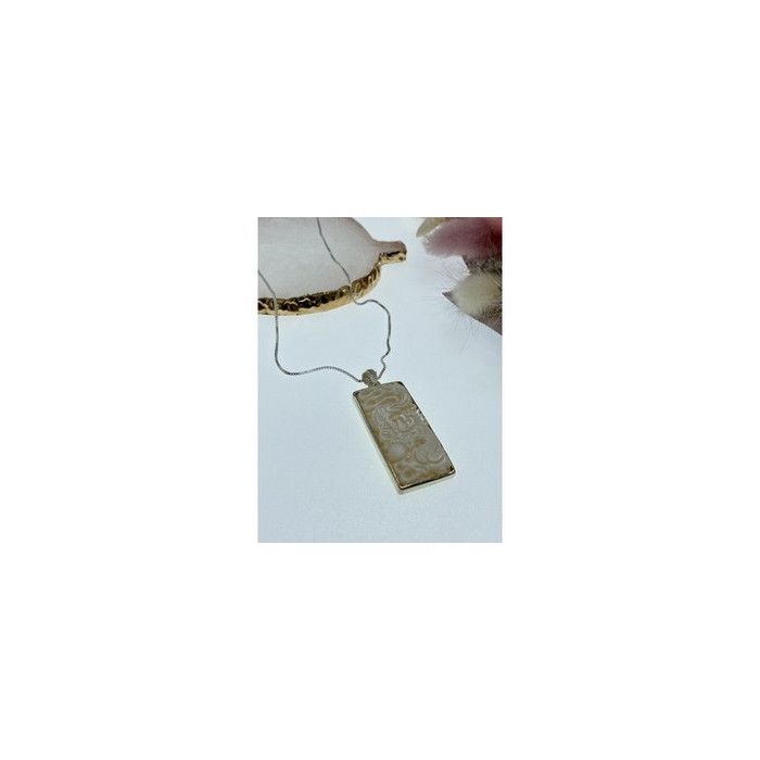 925 Sterling Silver Ivory Chain with Pendant
