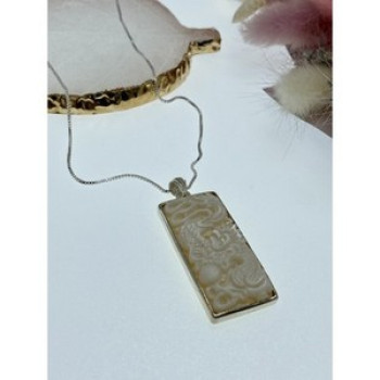 925 Sterling Silver Ivory Chain With Pendant